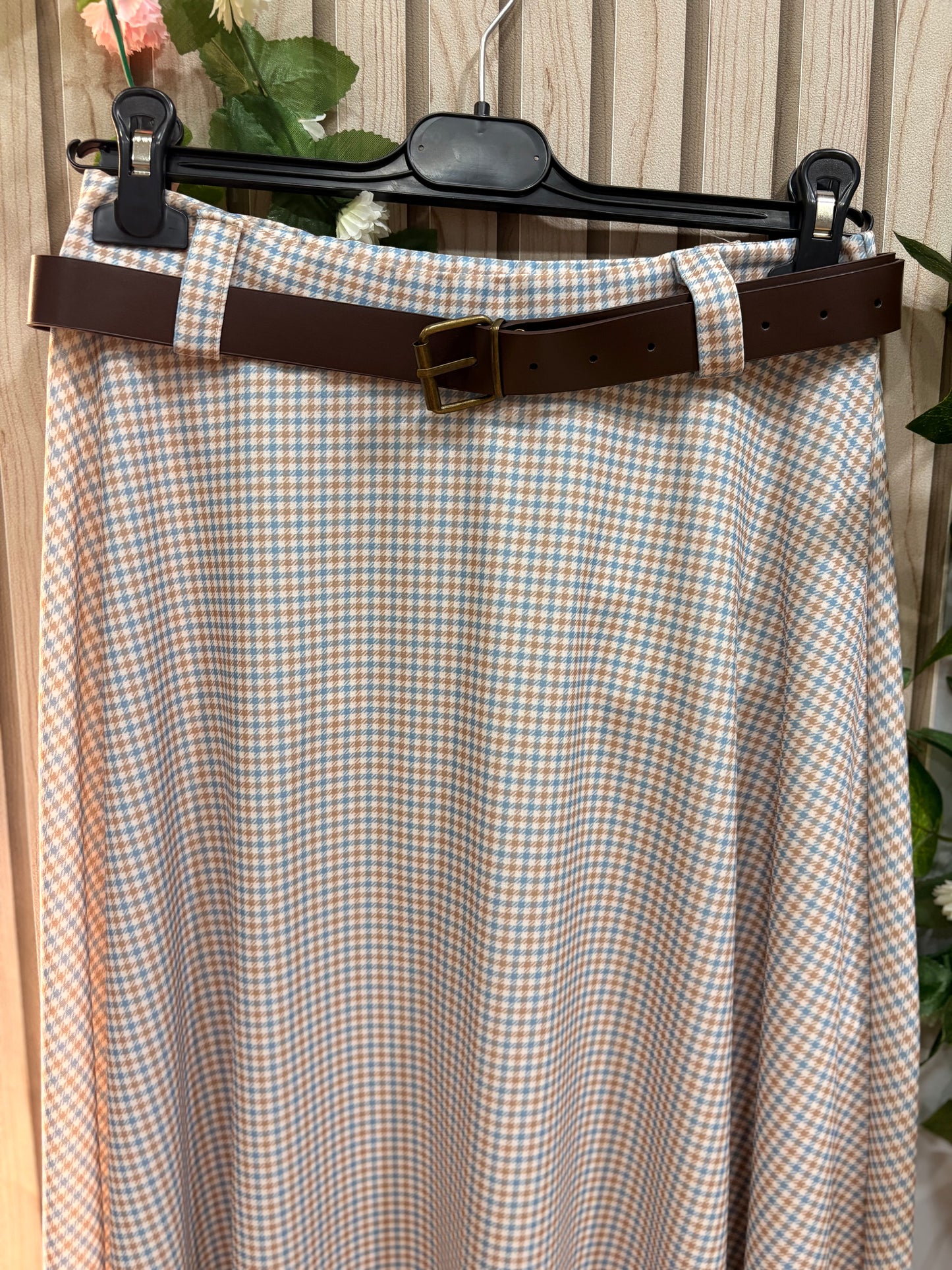 Conjunto Calma – set fluido mujer con falda larga y blusa oversize beige