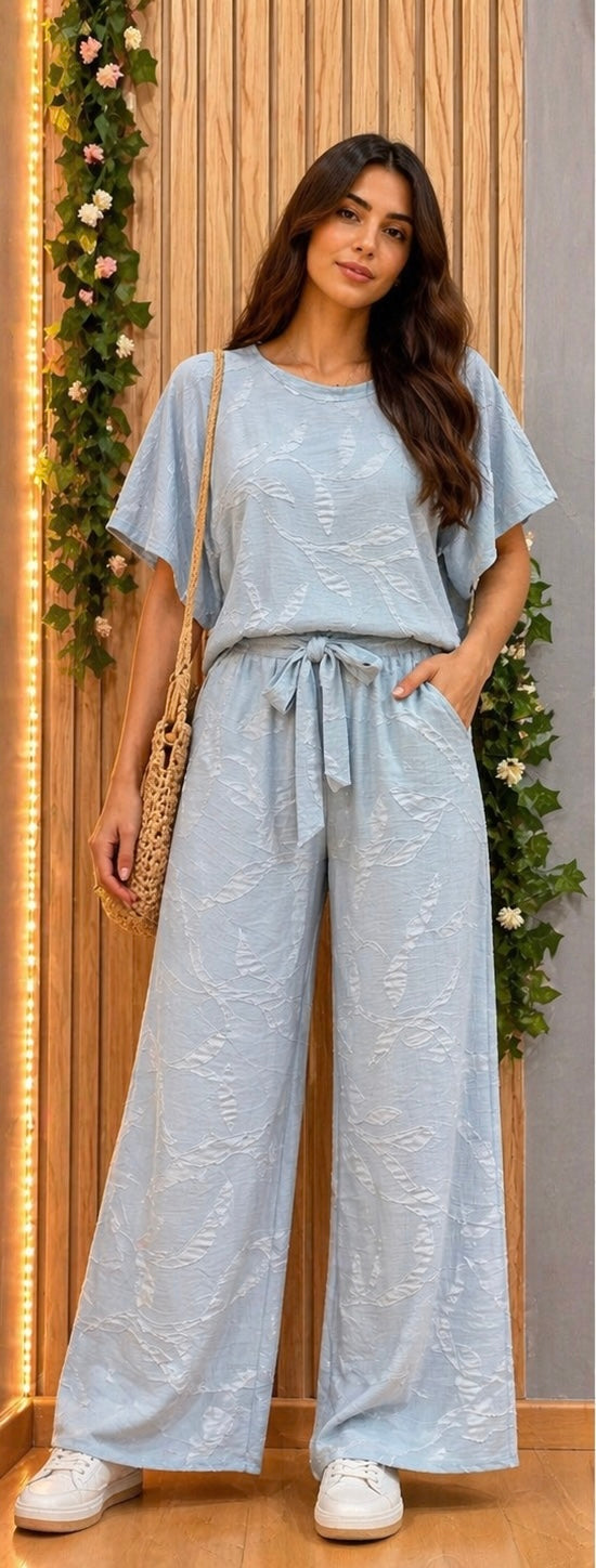 Conjunto Brisa – set fluido mujer con pantalón ancho y camiseta oversize