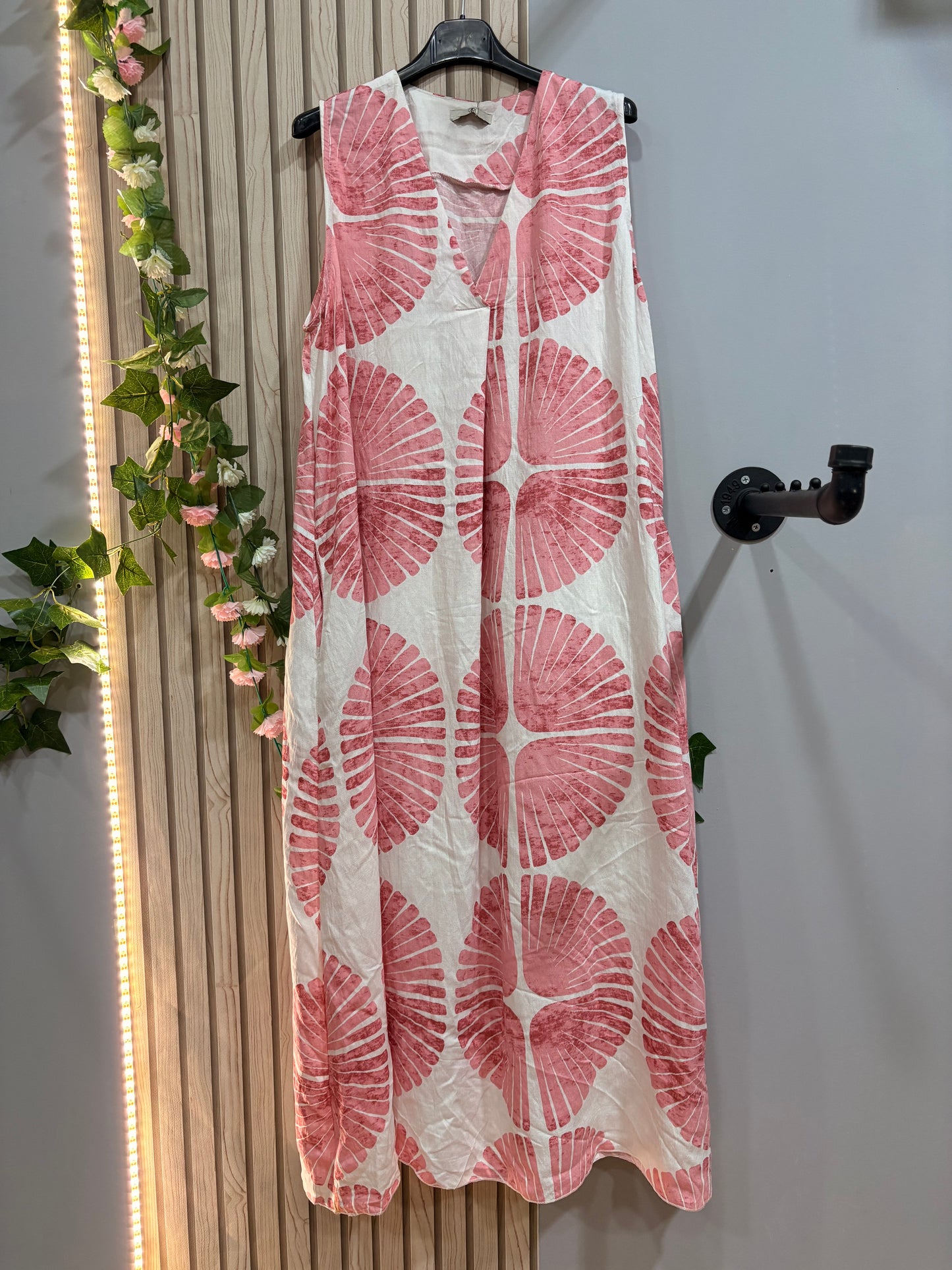 Vestido Coraline – vestido largo mujer estampado rosa fluido verano
