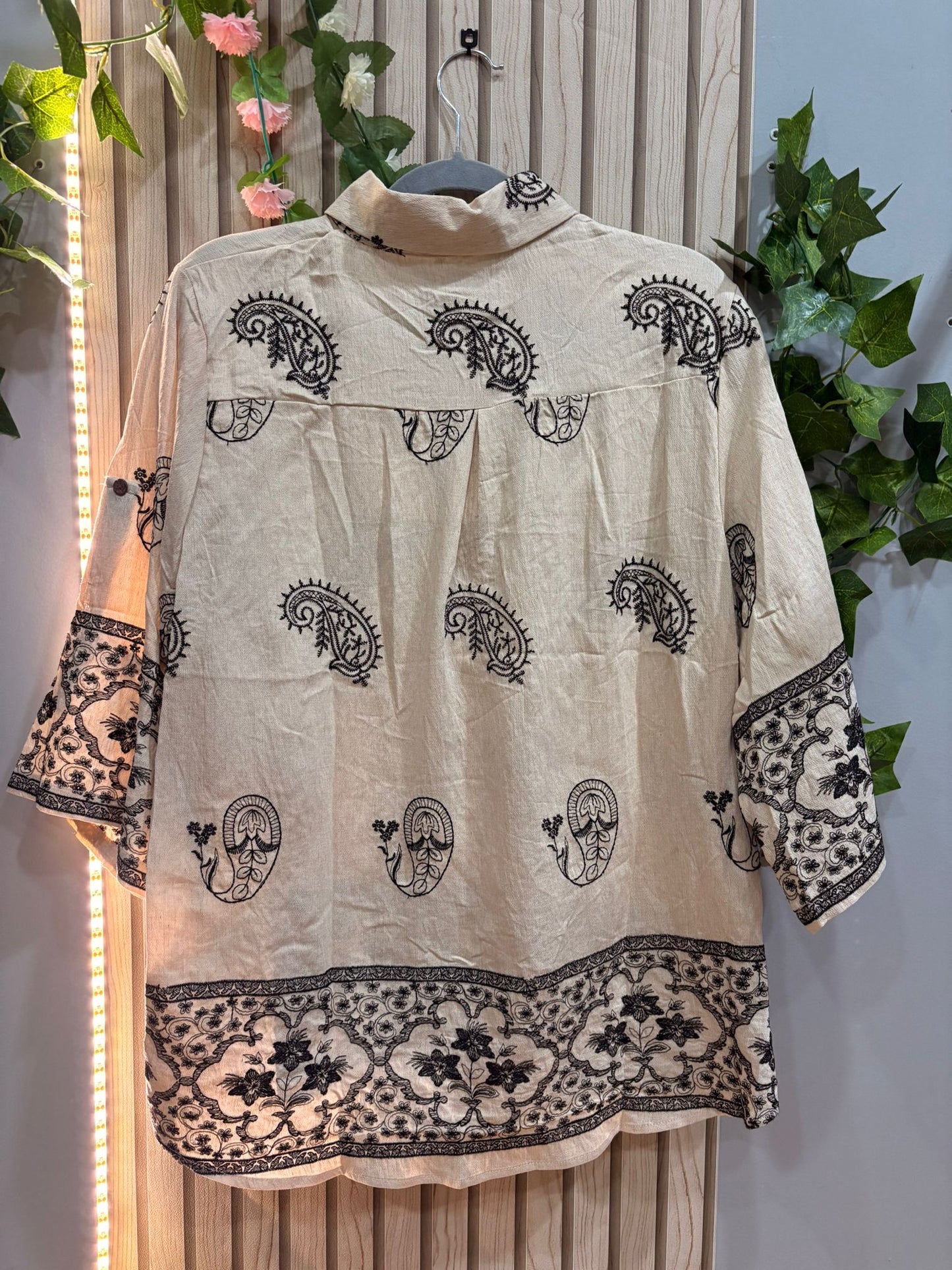 Camisa Kalima – camisa mujer boho oversize estampada fluida