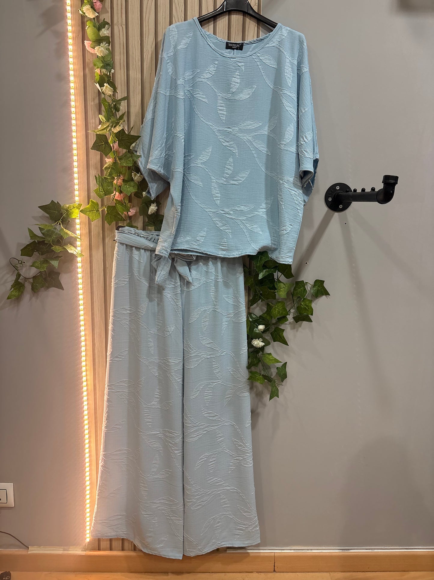 Conjunto Brisa – set fluido mujer con pantalón ancho y camiseta oversize