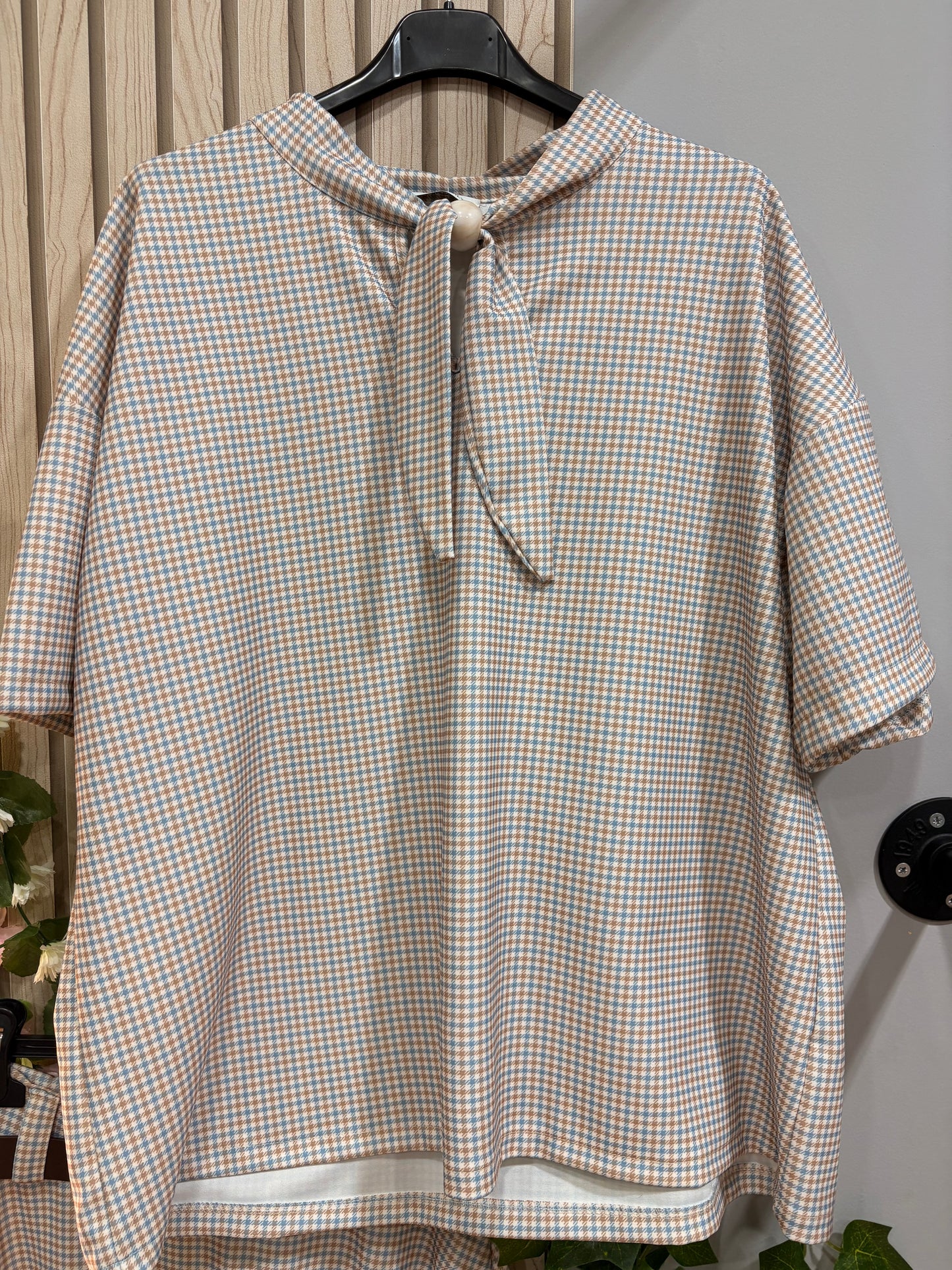 Conjunto Calma – set fluido mujer con falda larga y blusa oversize beige