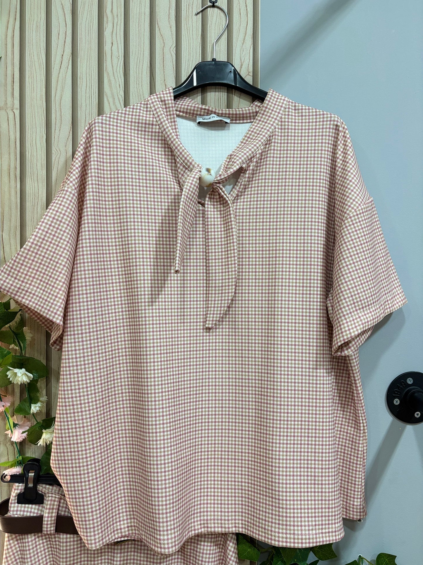 Conjunto Calma – set fluido mujer con falda larga y blusa oversize beige