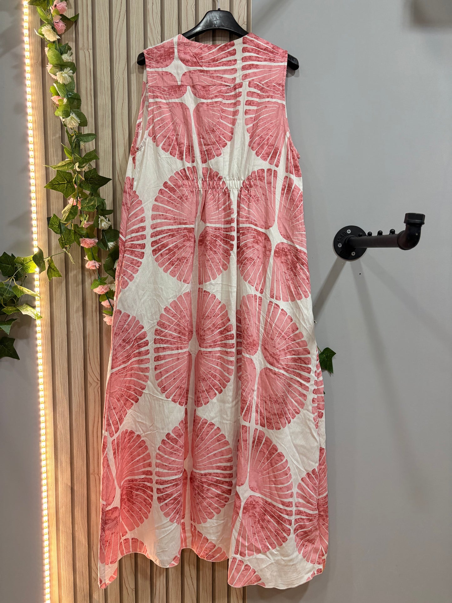 Vestido Coraline – vestido largo mujer estampado rosa fluido verano