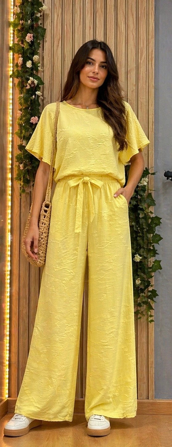 Conjunto Brisa – set fluido mujer con pantalón ancho y camiseta oversize