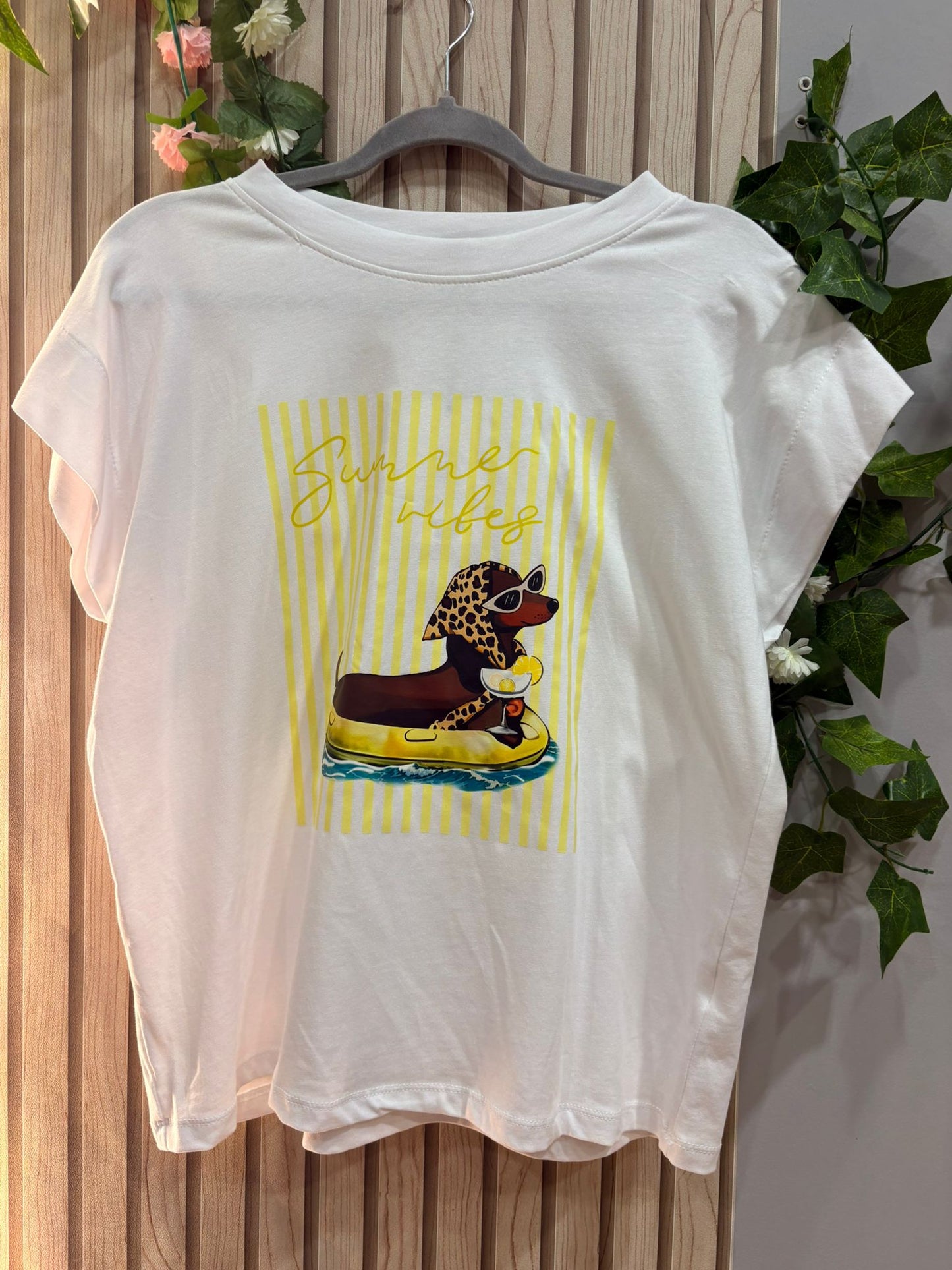 Camiseta Capri – camiseta mujer estampado summer vibes algodón