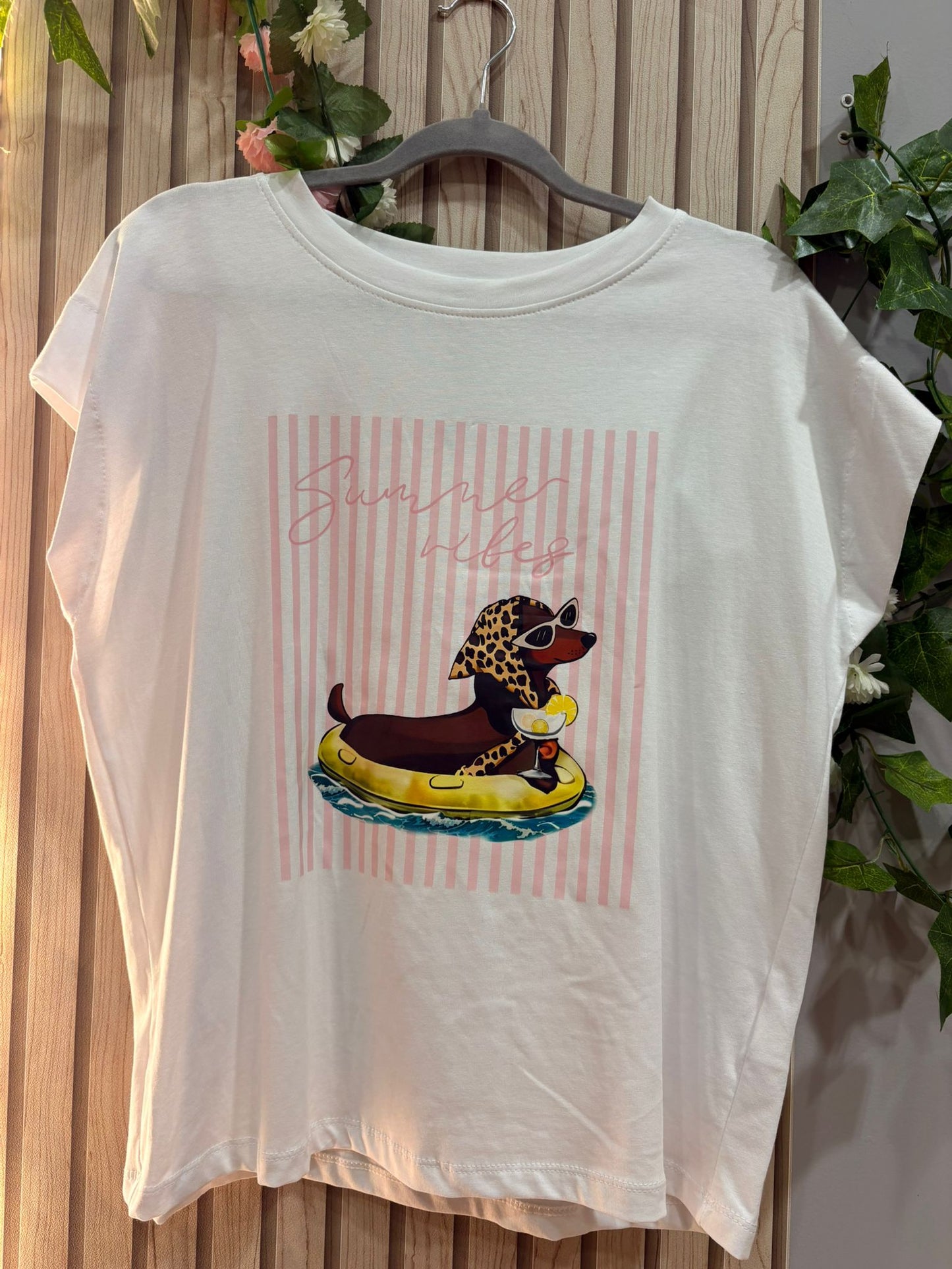 Camiseta Capri – camiseta mujer estampado summer vibes algodón