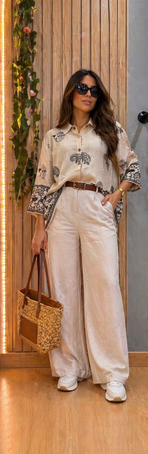 Camisa Kalima – camisa mujer boho oversize estampada fluida
