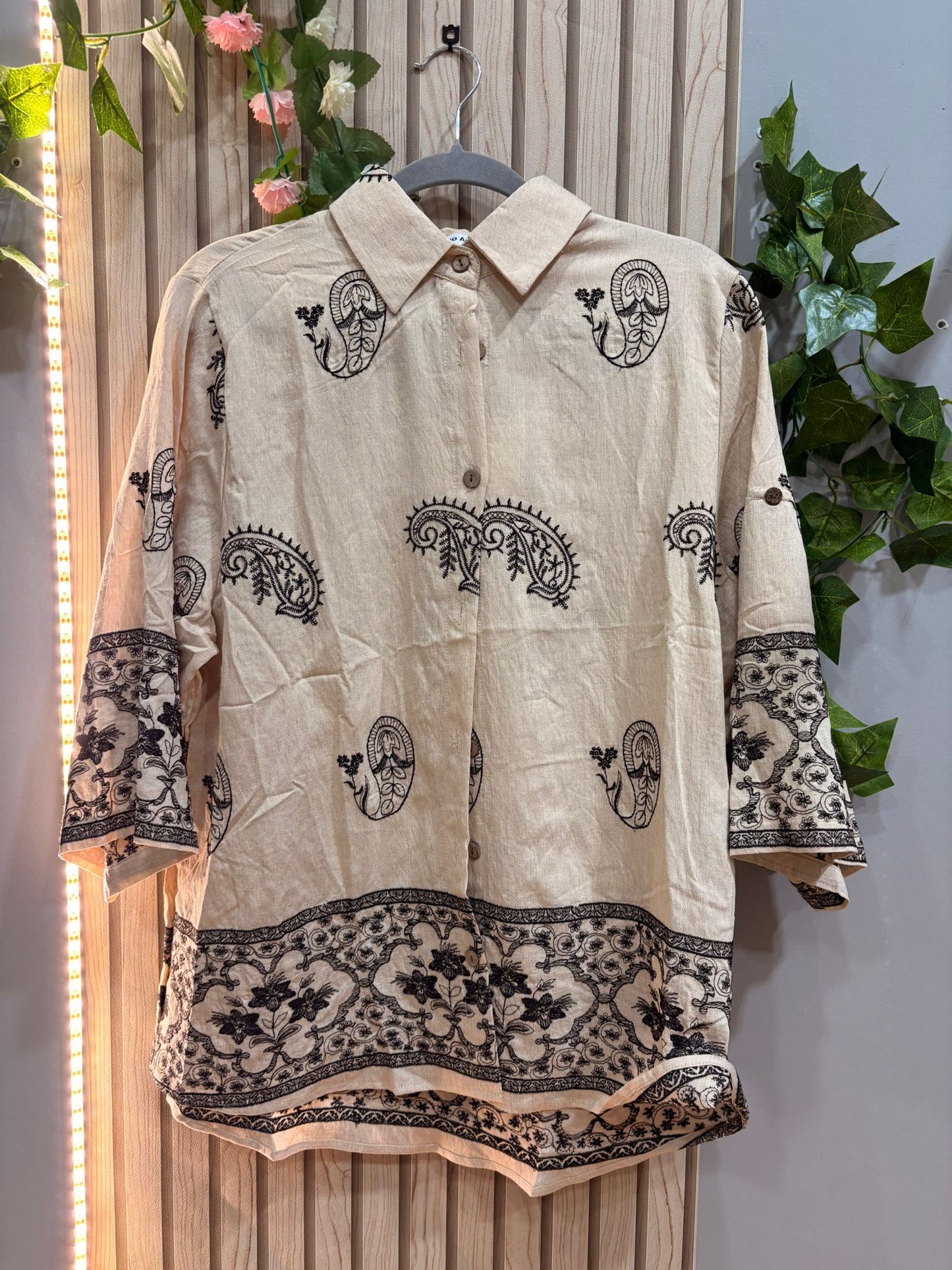 Camisa Kalima – camisa mujer boho oversize estampada fluida
