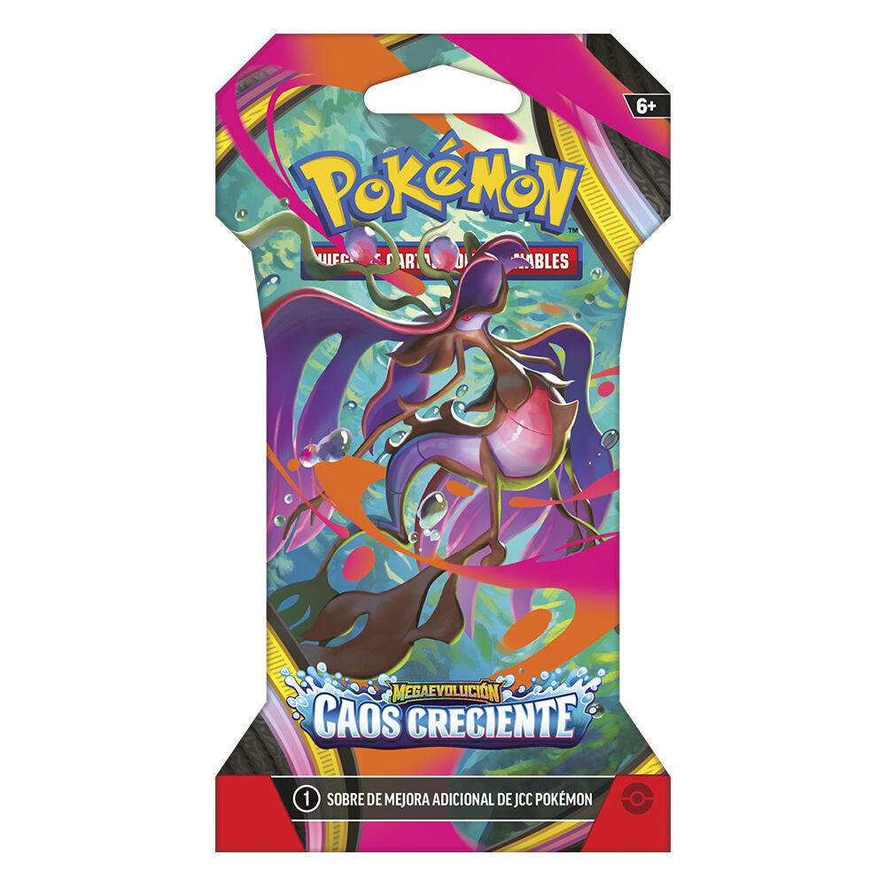 PREPEDIDO - 3 Sobre cartas Caos Creciente Megaevolución Pokémon español surtido
