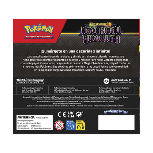 PREPEDIDO - Sobre cartas Expansion Megaevolucion Oscuridad Absoluta Julio 2026 Pokemon español surtido