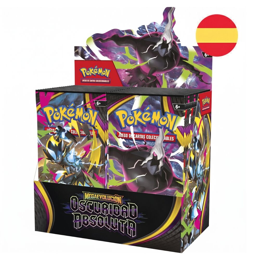 PREPEDIDO - Sobre cartas Expansion Megaevolucion Oscuridad Absoluta Julio 2026 Pokemon español surtido