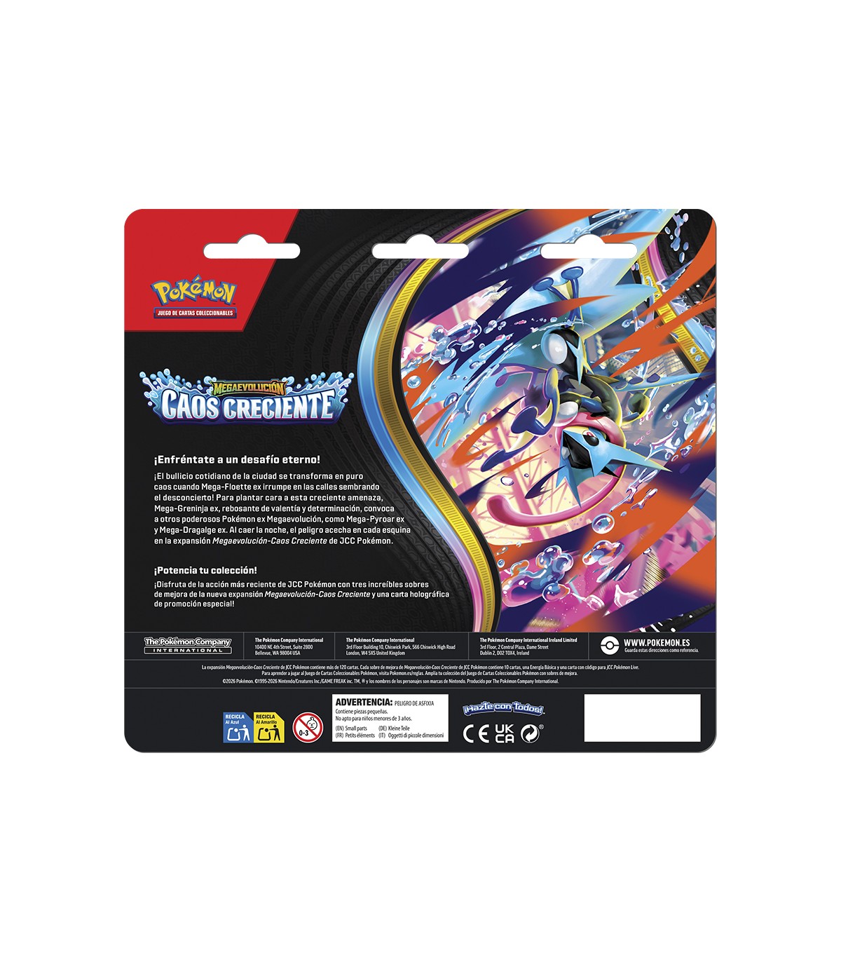 (PREPEDIDO) POKEMON TCG - EXPANSION BLISTER PACK 3 MEGAEVOLUCION CAOS CRECIENTE