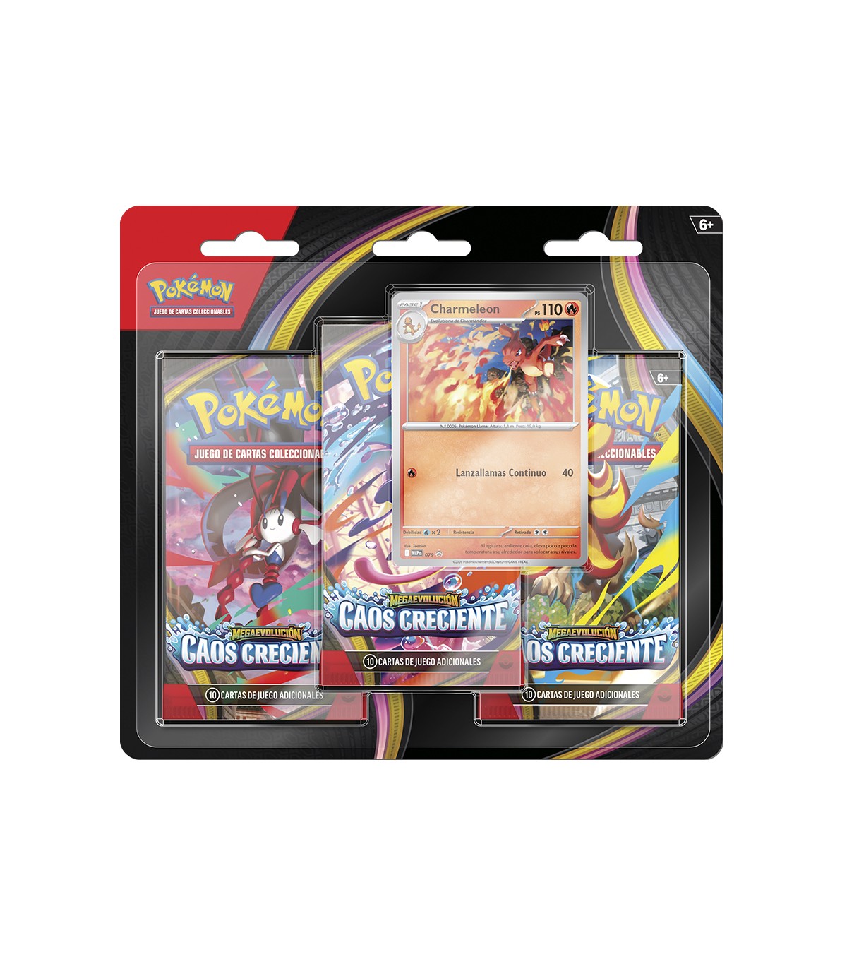 (PREPEDIDO) POKEMON TCG - EXPANSION BLISTER PACK 3 MEGAEVOLUCION CAOS CRECIENTE
